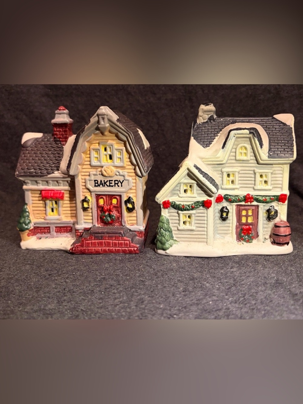 Vintage Holiday Christmas Village Set